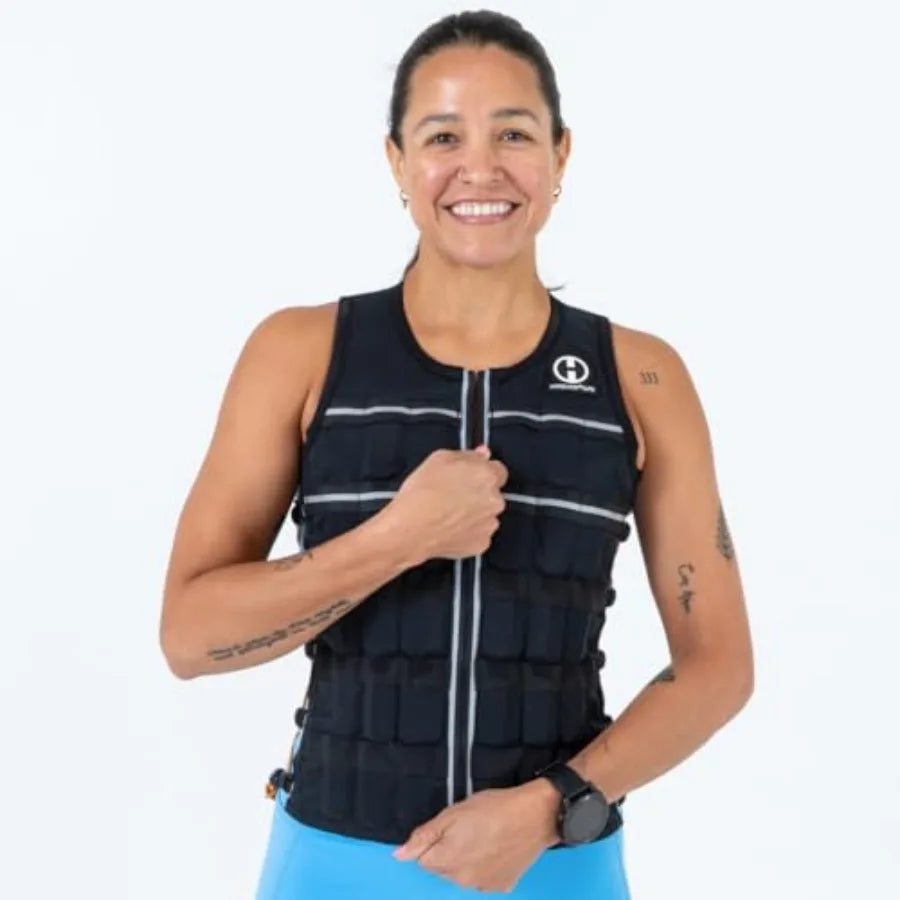 Hyper Vest ELITE Adjustable Weight Vest with Stretch CORDURA Fabric and Thin Steel Weights for Running Strength Endur