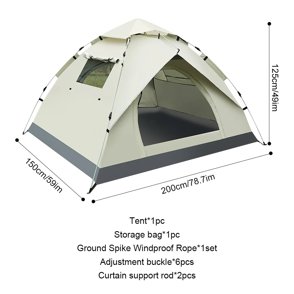 Fully Automatic Sunshade Tent Lightweight Easy Set Up Tent Waterproof Quick Open Tent for Hiking Backpacking Camping