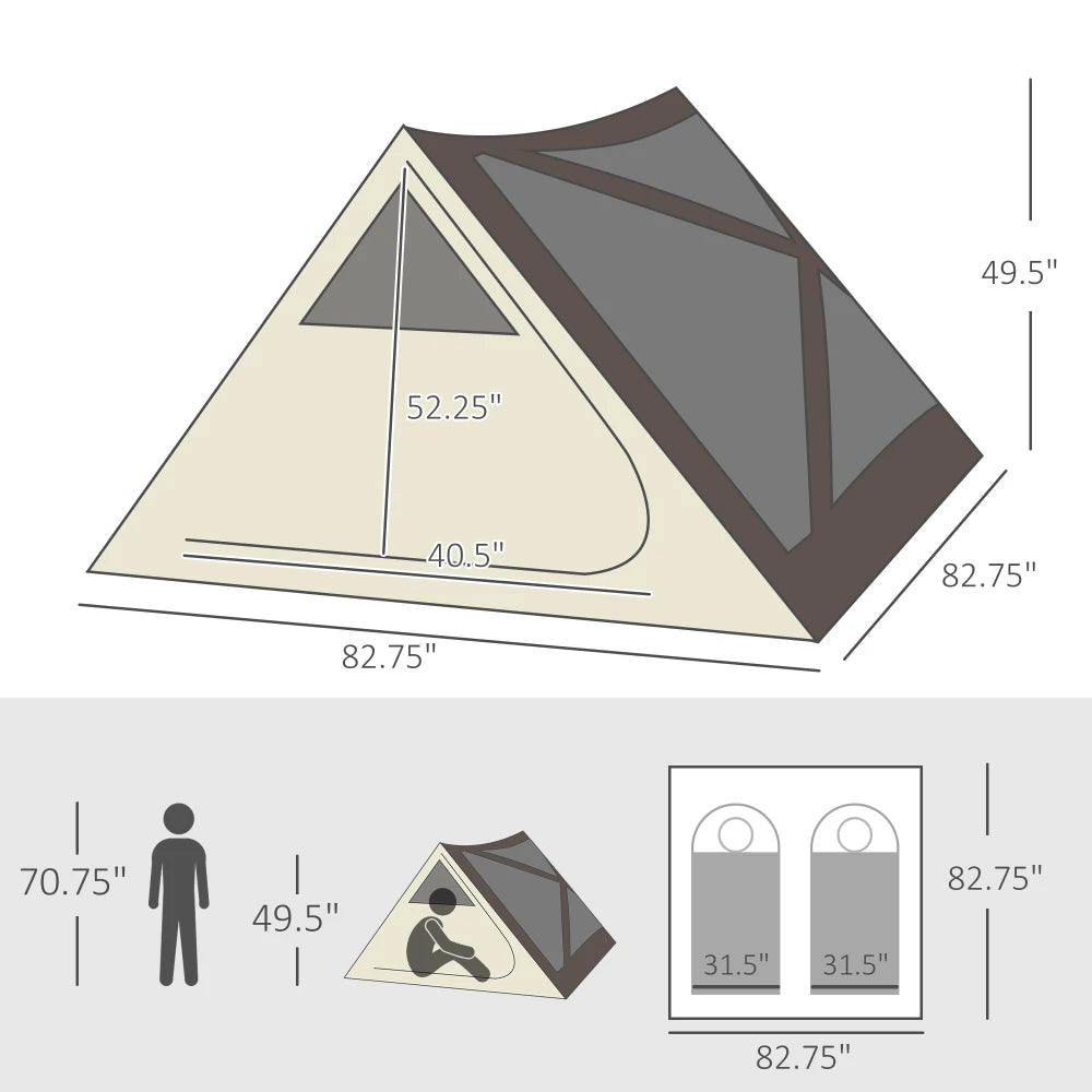 Automatic Pop Up Camping Tent With Rainfly And Mesh Windows