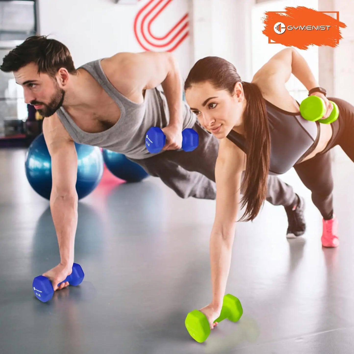 Soft Grip Dumbbell Pair, Non-Slip Neoprene Coated for Comfortable Workout, Set of 2