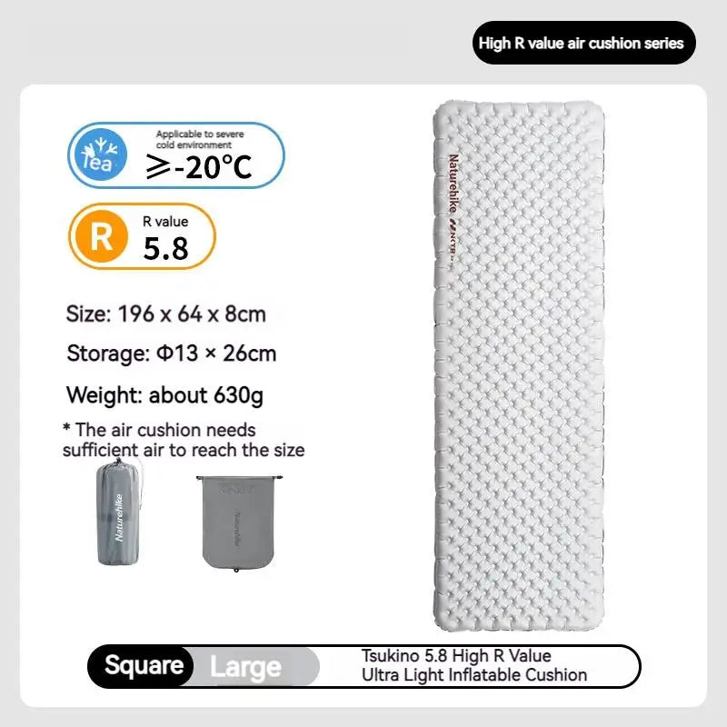 Windhike R Value 5.8 Inflatable Sleeping Mat Ultralight For Camping