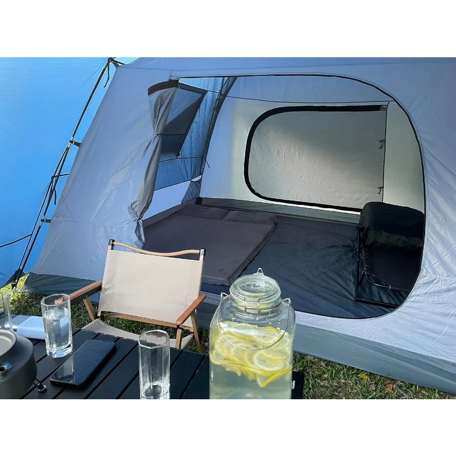 Family Camping Tent 6Person Spacious Design 3000mm Waterproof Suitable for Road Trips Backyards Extended Camping Adventures in