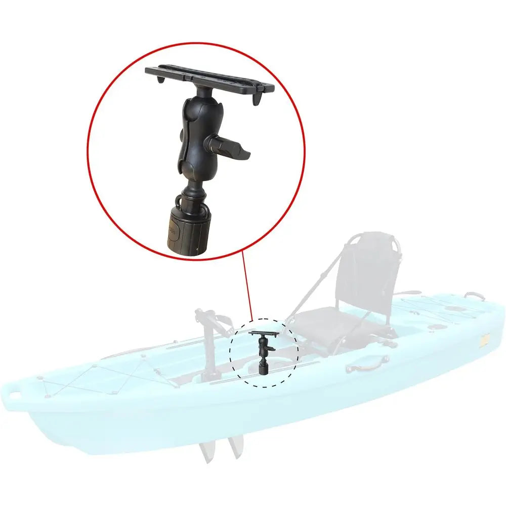 Upgrade Universal Fish Finder Mount Round Base, 360° Rotation Ball-Mount Fish Finder Bracket for Marine Boat Kayak Pontoon Canoe