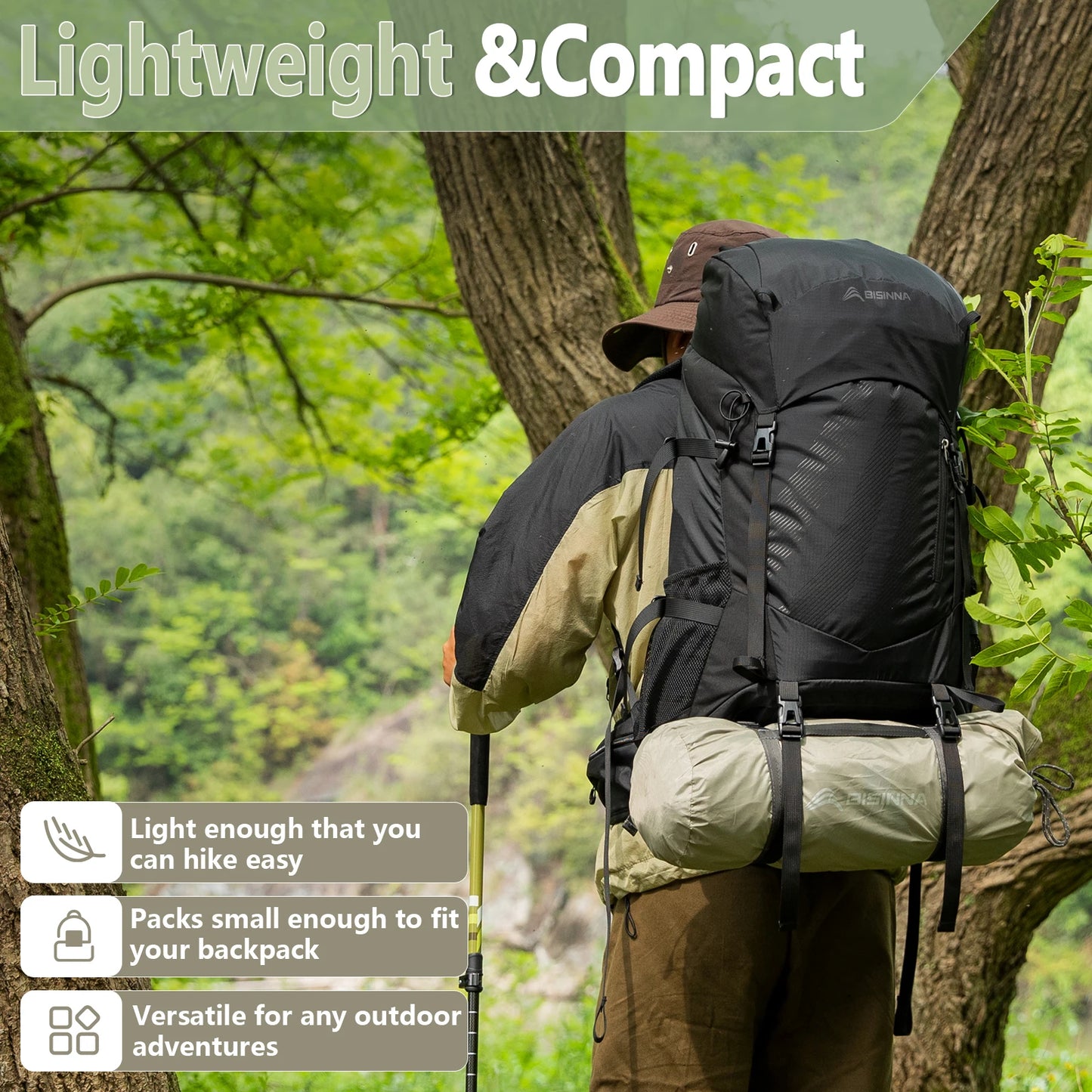 Bisinna Ultralight Outdoor Camping Tent Double Layer Waterproof