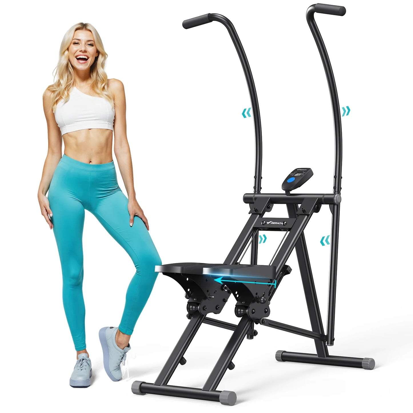 MERACH Stair Stepper for Home Gym New Version for Full-Body Workout Compact Folding Stair Climber with Extended Step Range