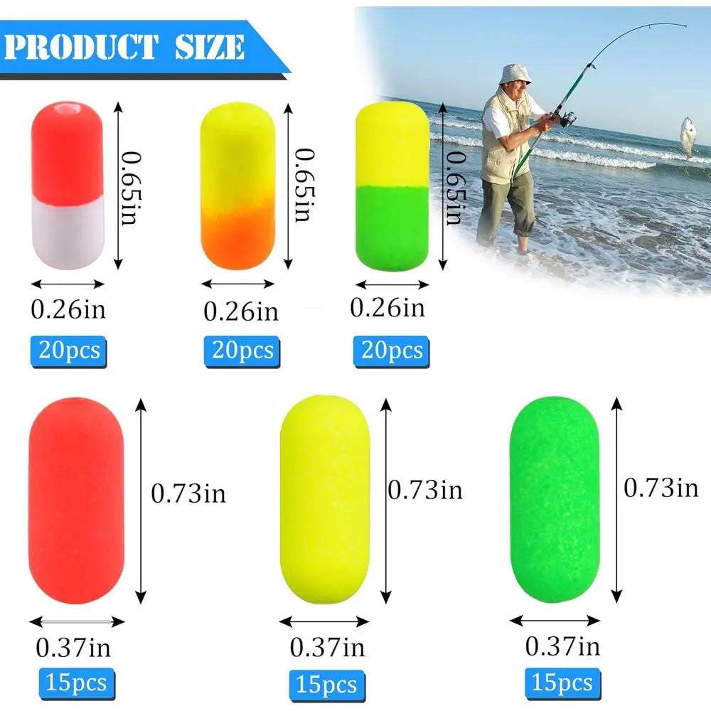 AGOOL Pompano Rigs: Foam Snell Floats for Live Bait Fishing - Ideal for Trout, Catfish, and Walleye