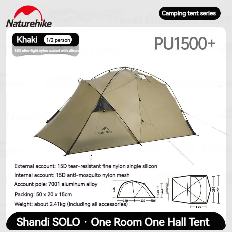 Naturehike Ultralight Four Season Camping Tent Windproof Rainproof Chimney