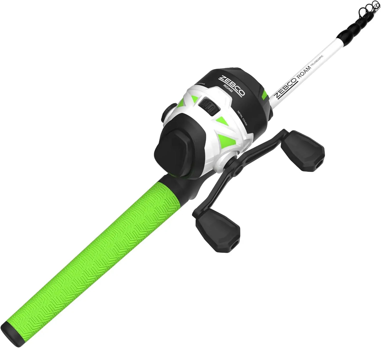 Telescopic Fishing Rod and Reel Combo, 6-Foot Fiberglass with Comfort Grip, Pre-spooled Line for Easy Use