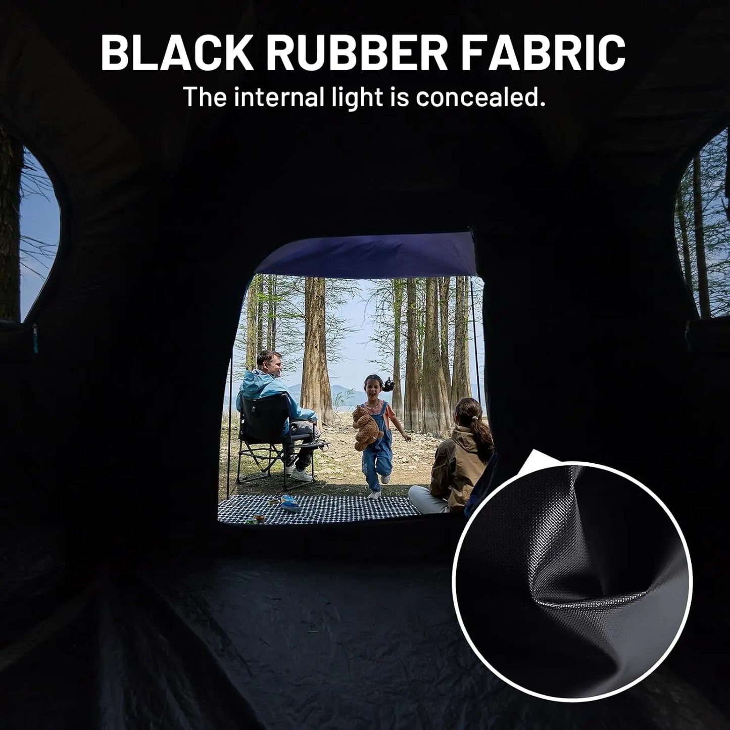 5-6 Person Instant Cabin Tent with Blackout Design, Water-Resistant for Family Camping and Outdoor Adventures