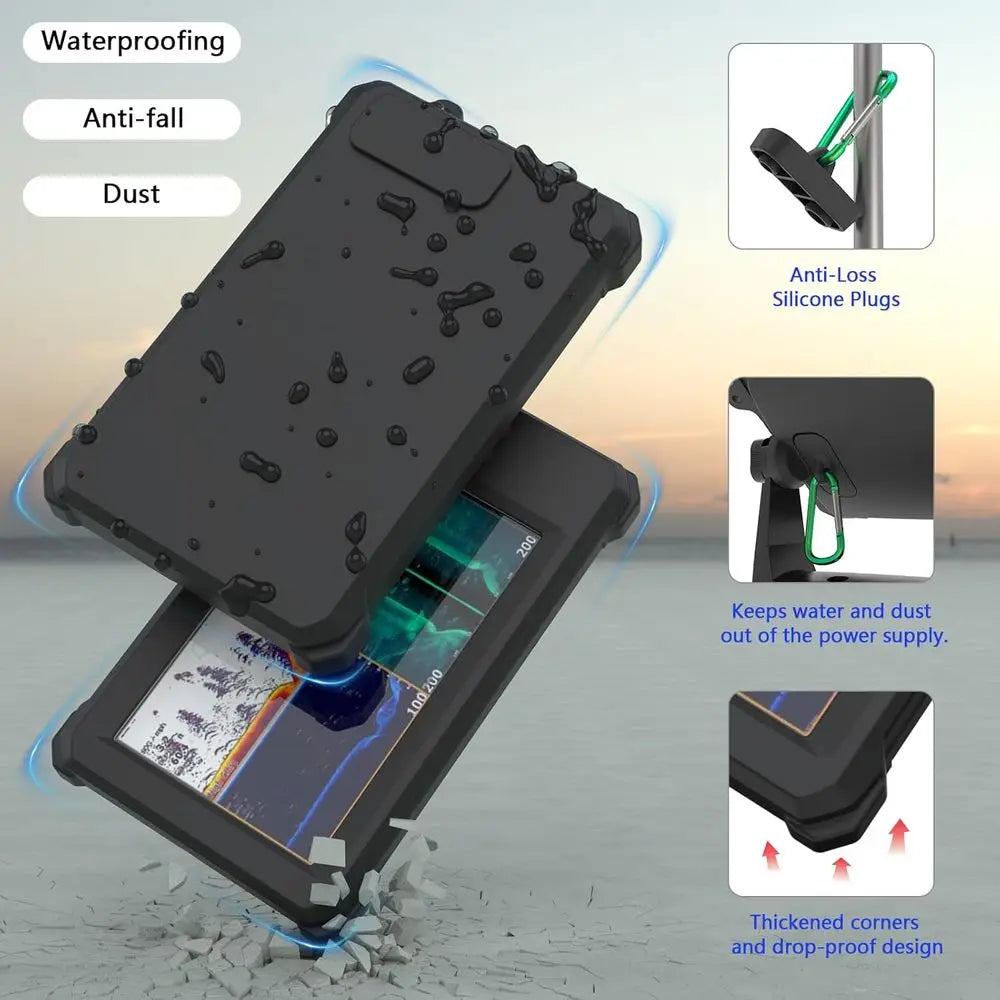 Fish Finder Protective Silicone Skin Case and Sun Cover for Lowrance Eagle Eye 9’’ and Lowrance Eagle 9’’– Full-Coverage, Anti-S