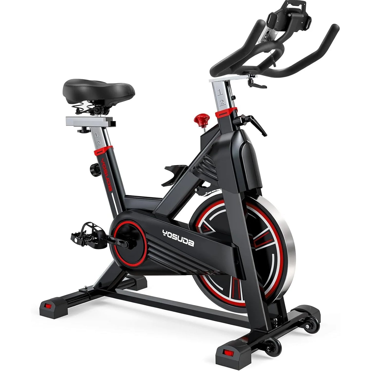 YOSUDA PRO Magnetic Exercise Bike 350 lbs Weight Capacity - Indoor Cycling Bike Stationary with Comfortable Seat Cushion
