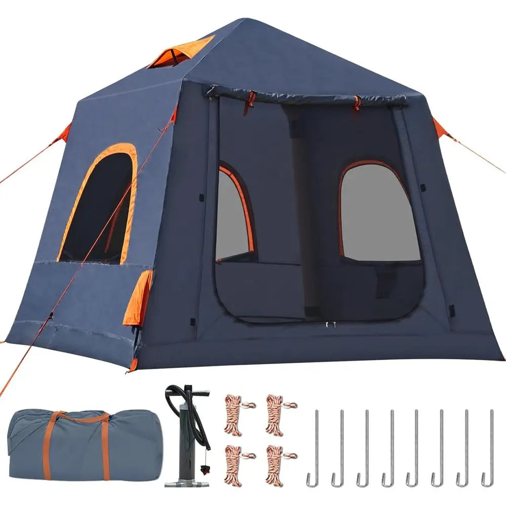 Portable 4-Season Waterproof Air Inflatable Tent For Family Camping Adventures