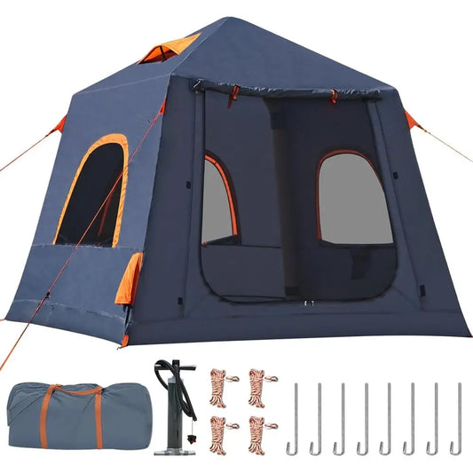 Portable 4-Season Waterproof Air Inflatable Tent For Family Camping Adventures