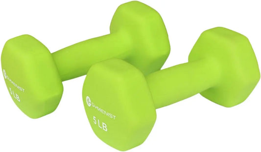 Soft Grip Dumbbell Pair, Non-Slip Neoprene Coated for Comfortable Workout, Set of 2