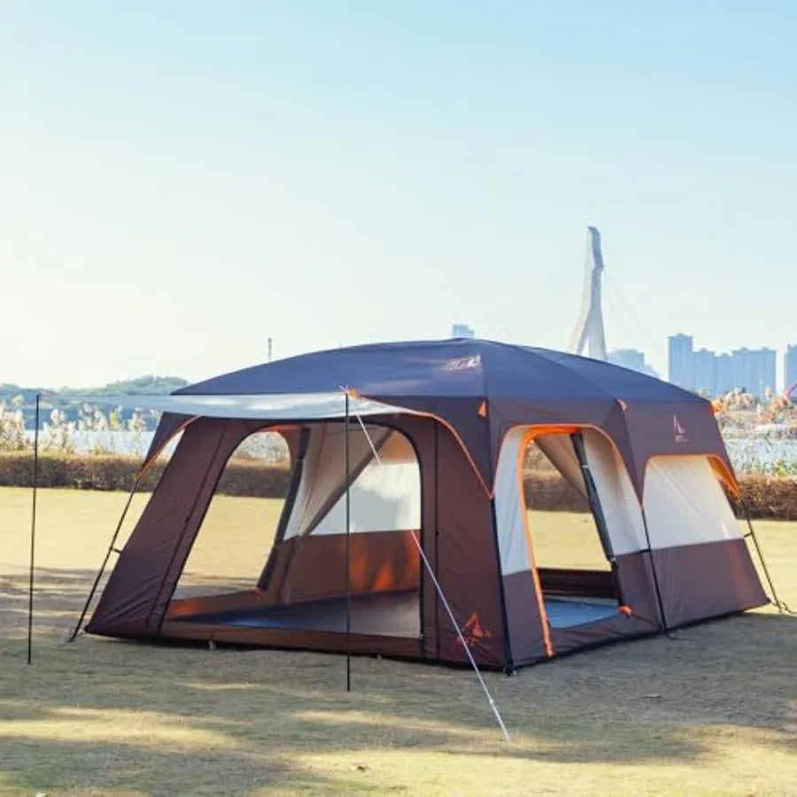 Waterproof Tent With Mesh Panels For Two Room Setup
