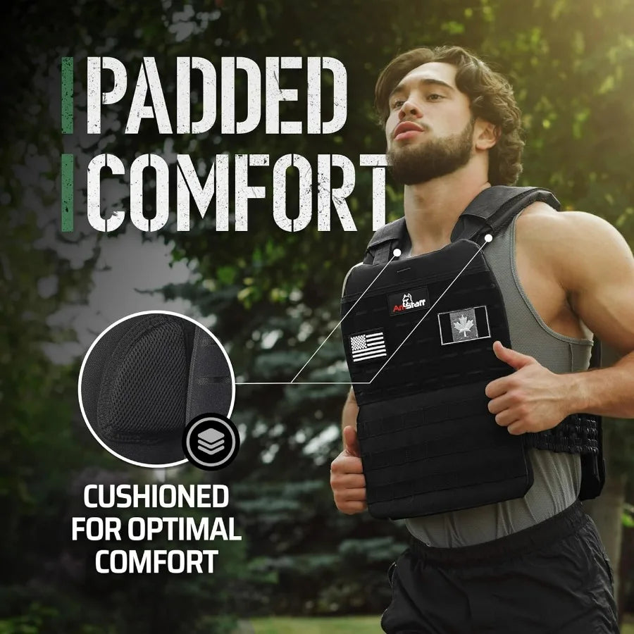 Tactical Weighted Vest - Adjustable Weight Vests - Versatile Wearable Vest for Fitness Workouts, Strength and Endurance Training