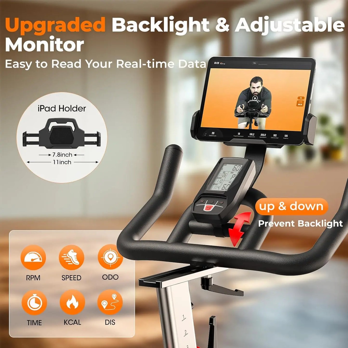 YOSUDA PRO Magnetic Exercise Bike 350 lbs Weight Capacity - Indoor Cycling Bike Stationary with Comfortable Seat Cushion