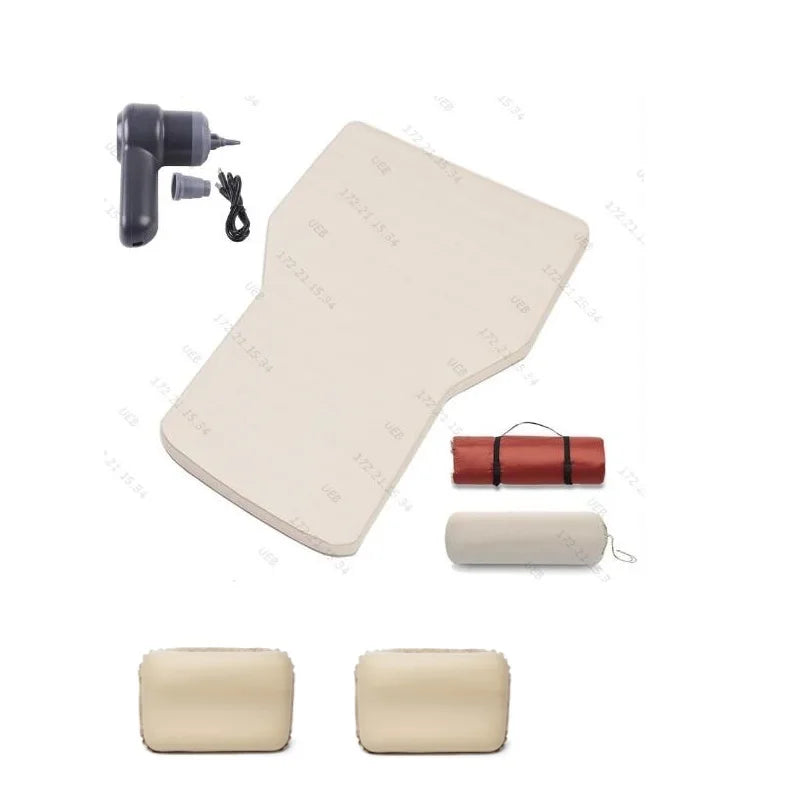 Camping Mattress Pad With Pillow Easy Inflate Deflate For Travel
