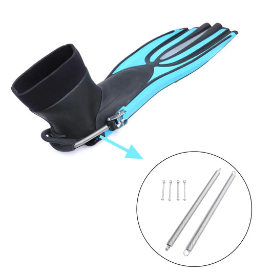 Diving Spring Fin Straps Screws Stainless Steel Non Slip Scuba Pin Strap for Water Sports Equipment