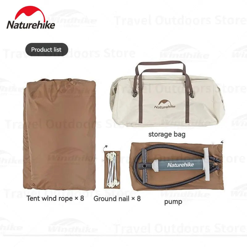 Naturehike Ango Air Tents Oxford Cloth Dome Camping Tent Waterproof 1-3 Person Outdoor Travel Breathable Canopy Inflatable Tent