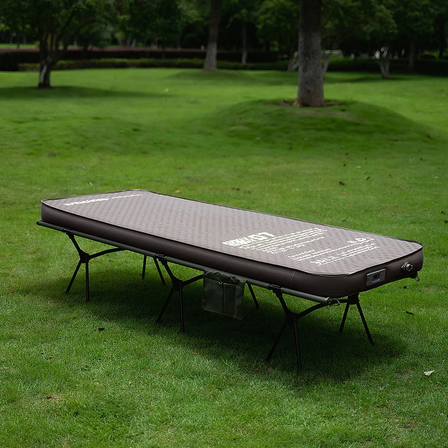 Inflatable Sleeping Mat With Built-In Pump For Camping