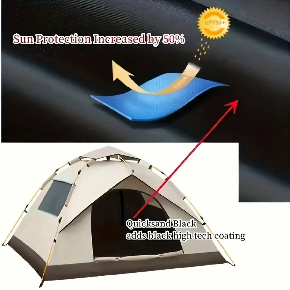 Automatic Quick-Open Camping Tent Rainproof For Outdoor Use