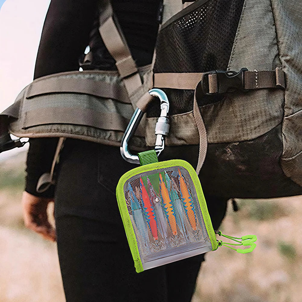 6 Grid Fishing Bag Transparent Fishing Tackle Bag Fishing Hook Cover for Fresh Water and Saltwater