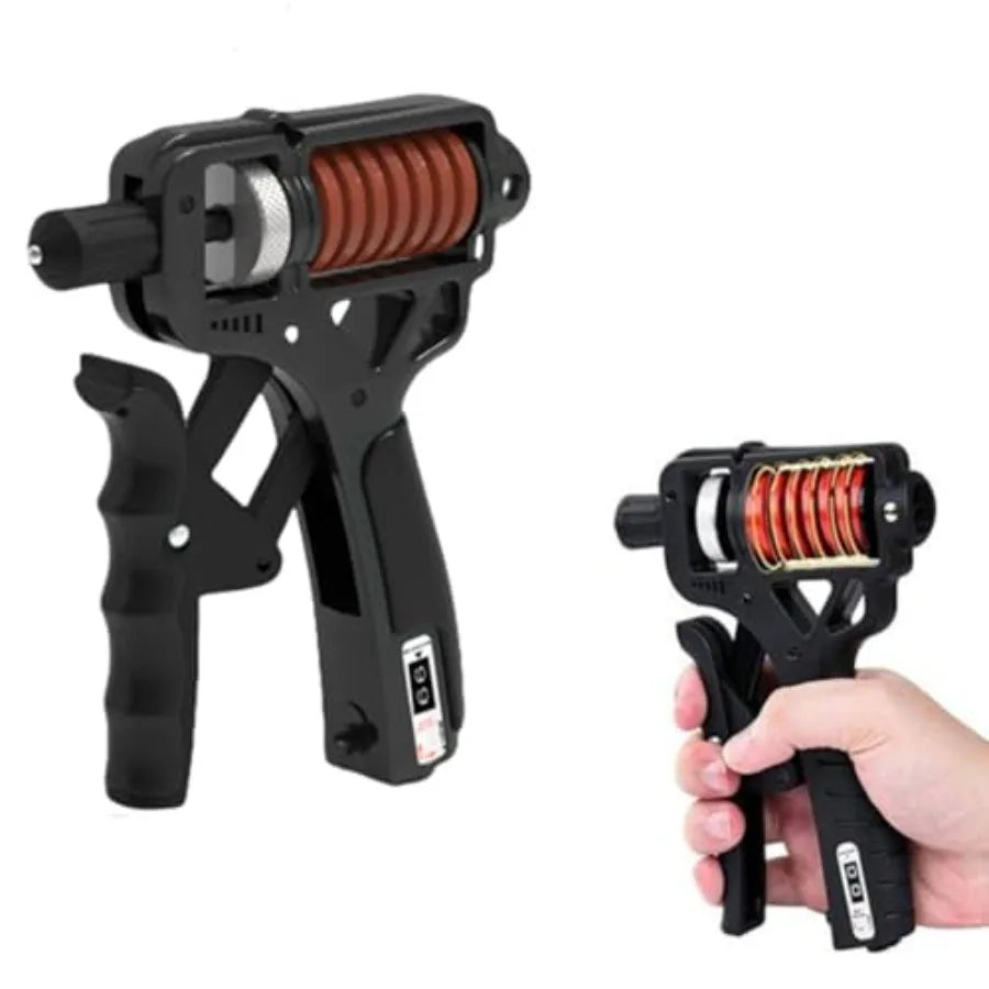 Grip strength trainer for hand therapy and strength recovery adjustable resistance 11-350 lbs 5-160 kg durable metal constructi