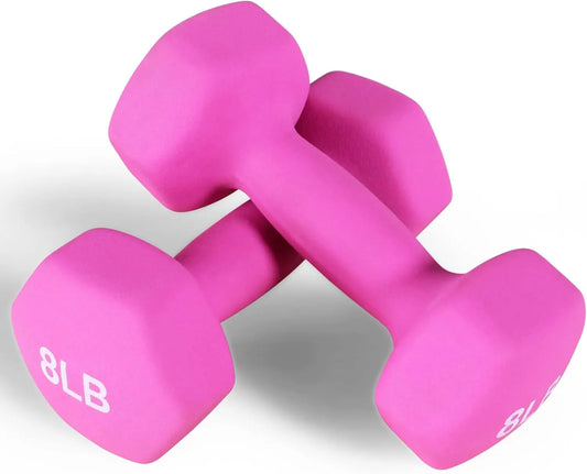 Anti-Slip Hex Dumbbell Set with Stand, Colorful Weights for Home Fitness
