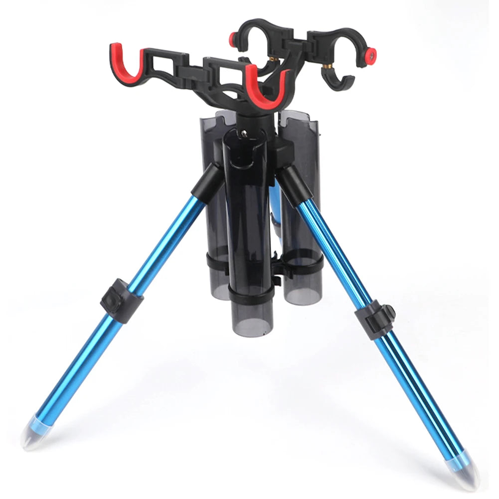 Triangle Fishing Rod Support Adjustable Triangle Fishing Pole Rack Portable Multifunctional Fishing Accessories