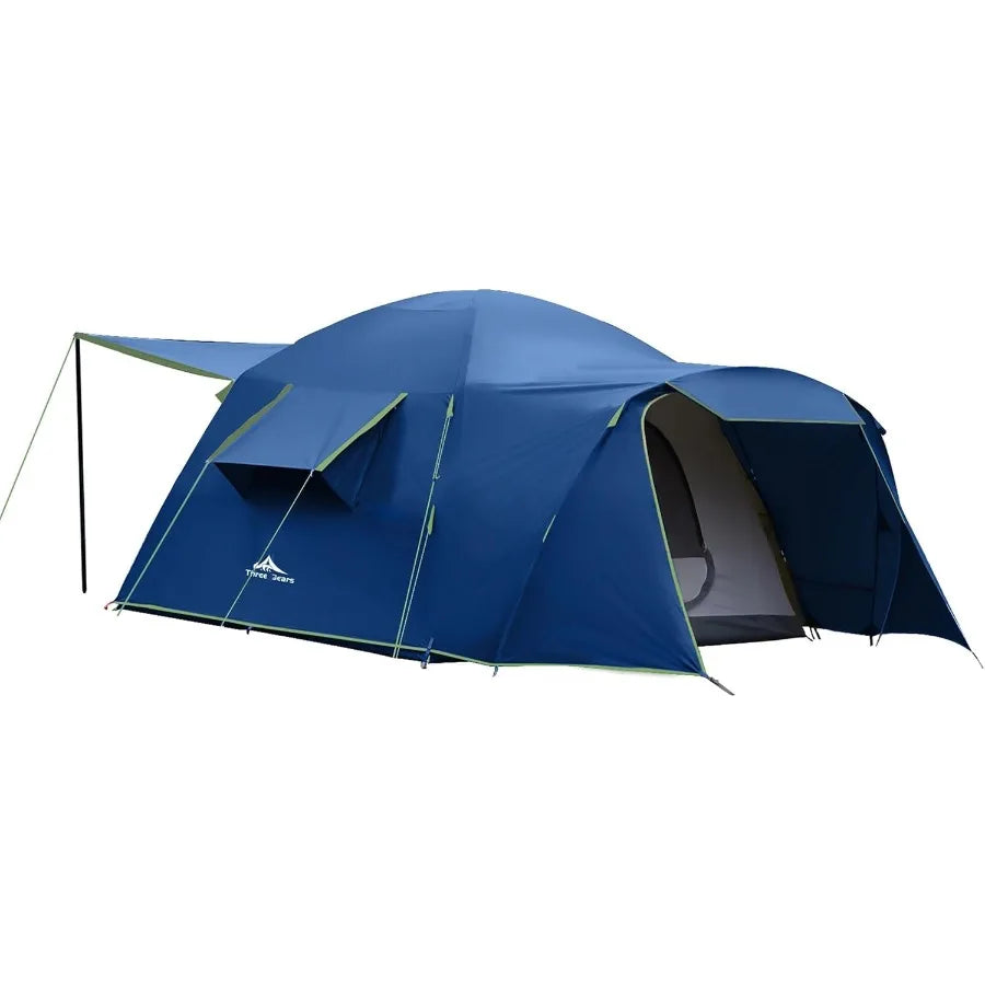 Family Camping Tent 6Person Spacious Design 3000mm Waterproof Suitable for Road Trips Backyards Extended Camping Adventures in