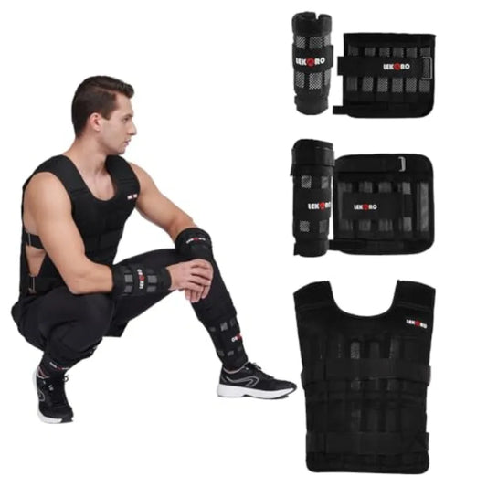Adjustable Weighted Vest for Men Women Workout Weight Vest with Removable Steel Plates for Strength Training Cardio in Black