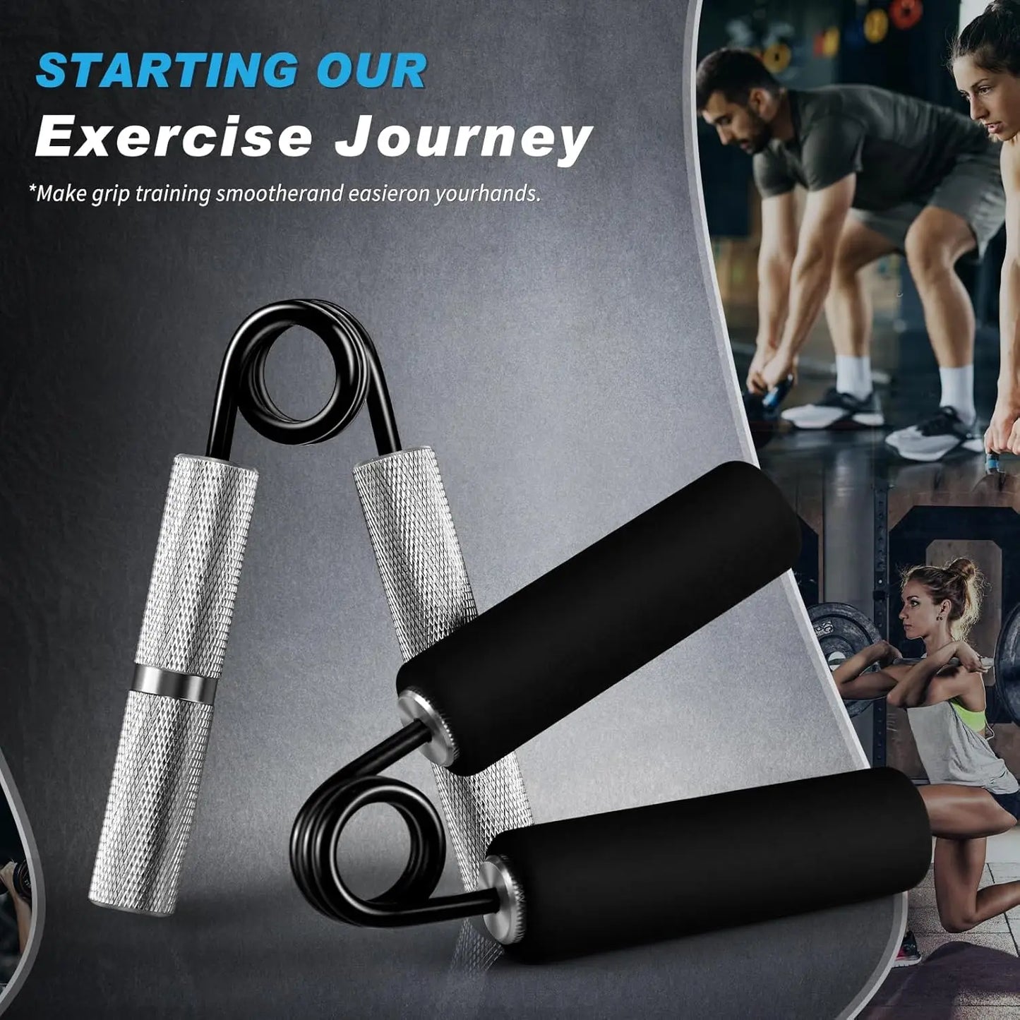 Hand Gripper Strengthener Set 50LB-300LB, Grip Strength Trainer for Forearm Muscle Building and Rehabilitation