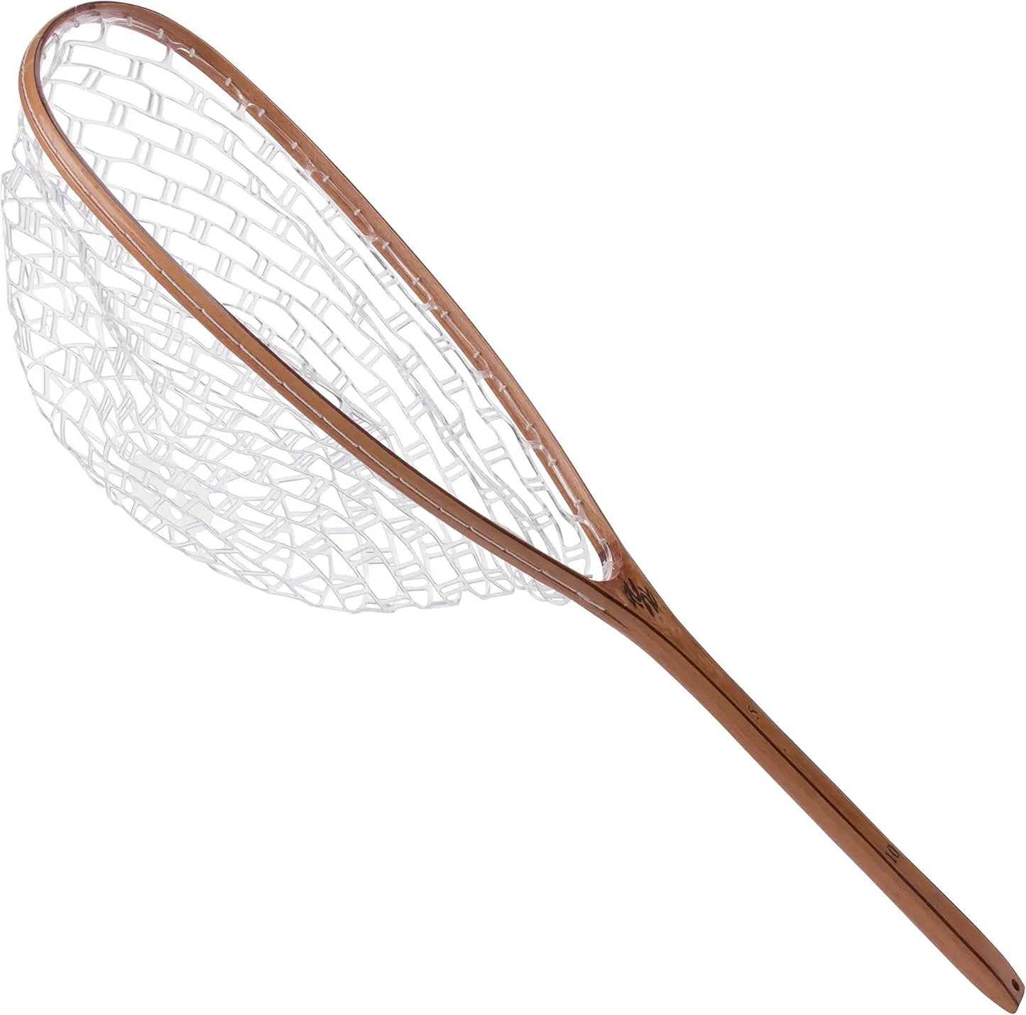Fish-Safe Fly Fishing Net with Burl Wood Handle