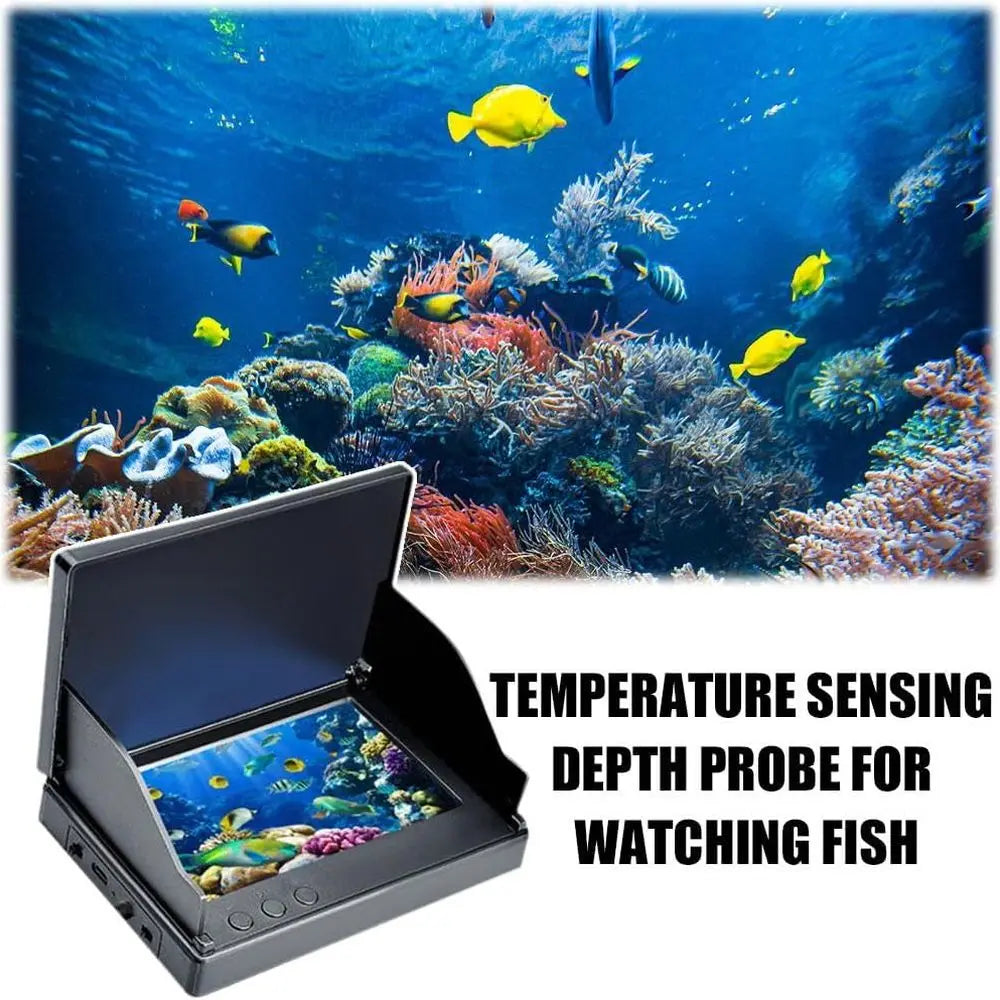 Waterproof Fish Finder Camera, Ice Fishing Fish Finder with 220° Wide-Angle Lens, Night Vision, Wide Angle Fishing Monitor Under