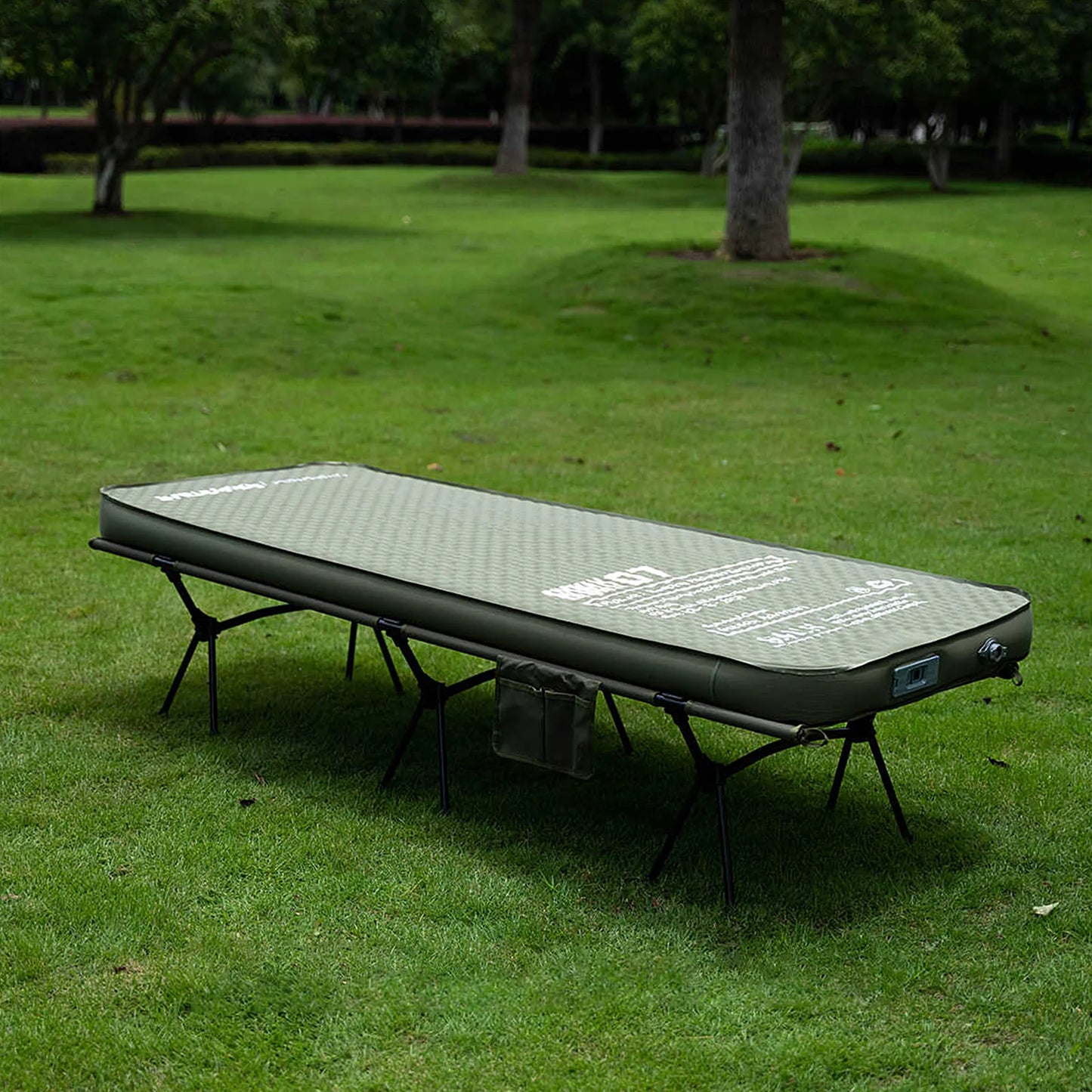 Inflatable Sleeping Mat With Built-In Pump For Camping