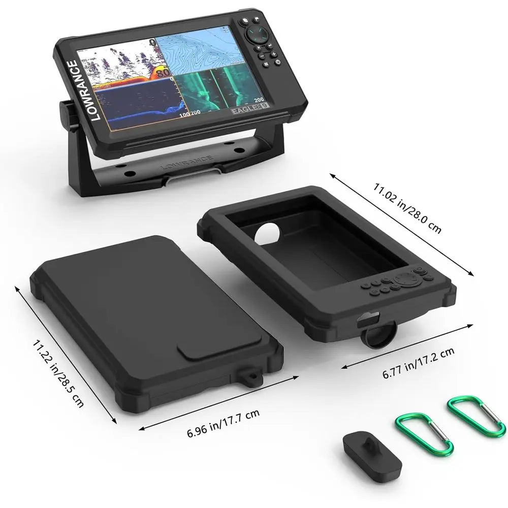 Fish Finder Protective Silicone Skin Case and Sun Cover for Lowrance Eagle Eye 9’’ and Lowrance Eagle 9’’– Full-Coverage, Anti-S