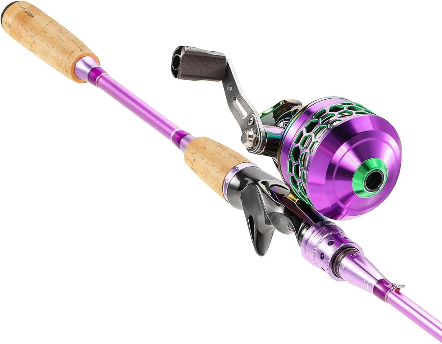 Medium Heavy Spincast Fishing Rod Reel Combo with Smooth Push-Button Design, 2-Piece Pole