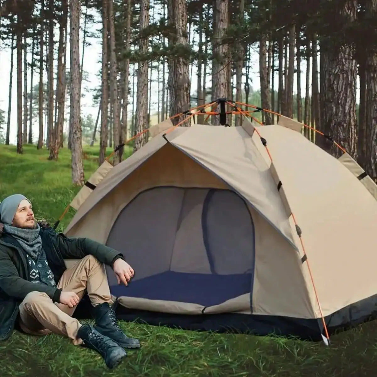 Automatic Quick-Open Camping Tent Rainproof For Outdoor Use