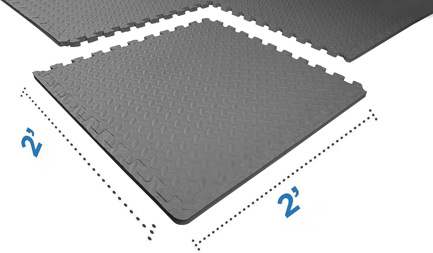 EVA Foam Interlocking Exercise Mat Tiles, 24 Pack for Home Gym Flooring