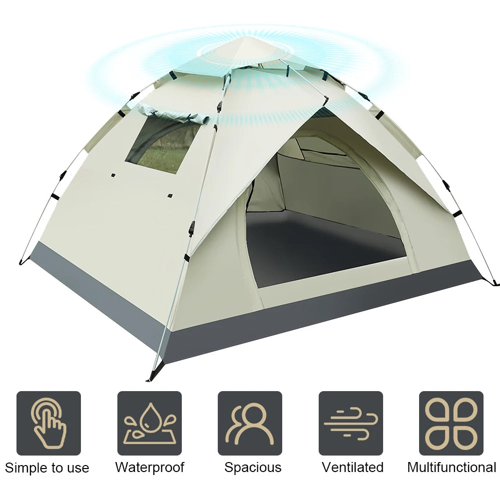 Fully Automatic Camping Tent Lightweight Easy Set Up Tent Waterproof Quick Open Tent for Hiking Backpacking Camping