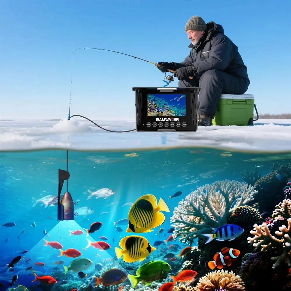 Portable 15M Cable Fish Finder with 4.3 LCD Screen, HD Lens, Infrared Night Vision, and 8500mAh Battery for Ice Lake Kayaking an