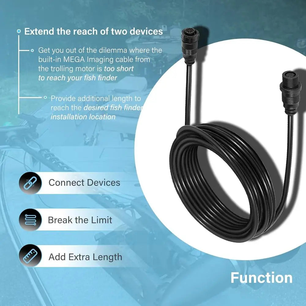 720106-2 EC M3 14W30 Transducer Extension Cable 14-pin Fit for Humminbird APEX XPLORE SOLIX and Onix Series Fish Finder Compatib