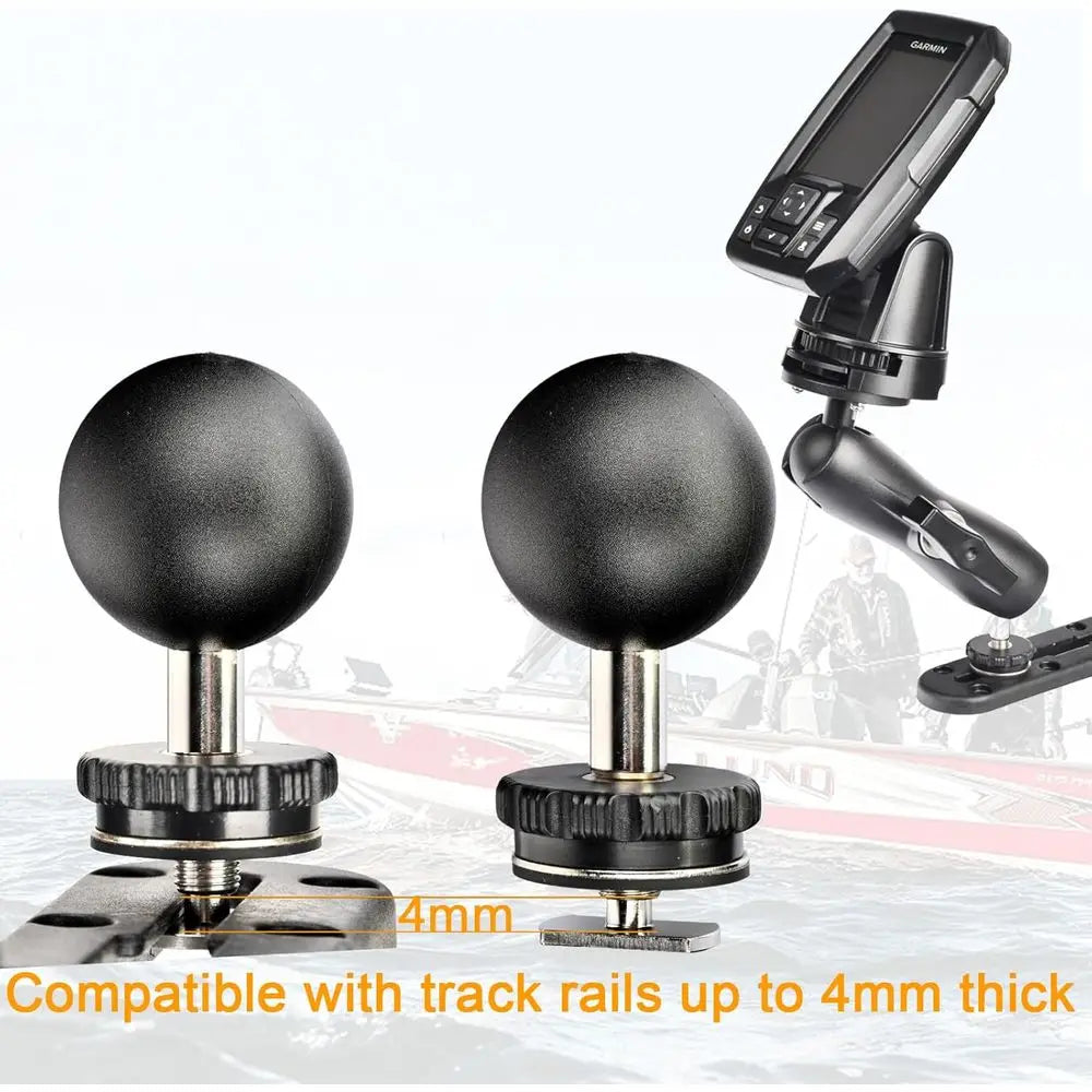 Aluminum 1.5" Ball Mount for Garmin Striker 4 Fish Finder, Tablet GPS iPad Marine Truck Use,Compatible with RAM C Size, 2 AMPS R