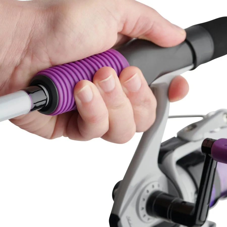 Jellyfish 5'6 Spinning Fishing Rod and Reel Combo Purple