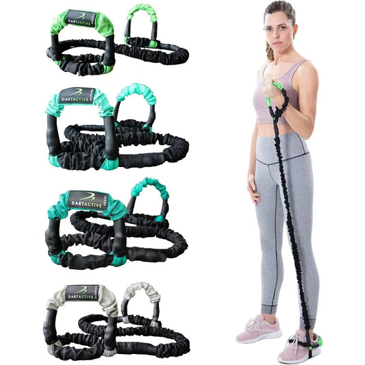 DartBand Premium Resistance Bands with Handles,Door Anchor,and Carabiner Clip for Athletic Training,Rehab,Strength Training,Yoga