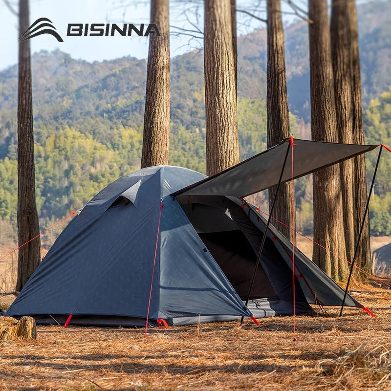 Bisinna Camping Tent Waterproof Double Layer Lightweight Portable Outdoor