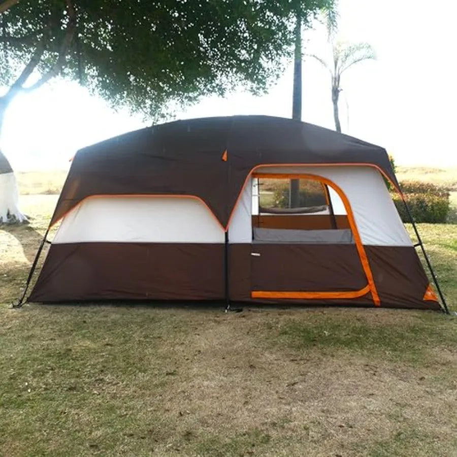 Family Cabin Tent Waterproof With 3 Doors And 3 Windows