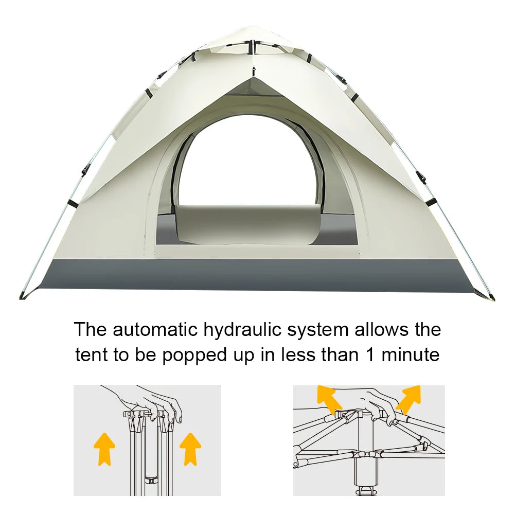 Fully Automatic Camping Tent Lightweight Easy Set Up Tent Waterproof Quick Open Tent for Hiking Backpacking Camping