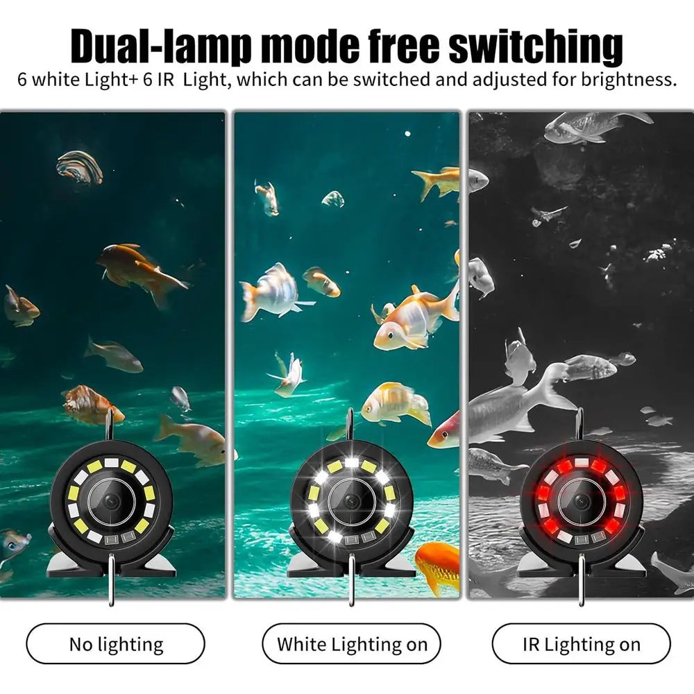 4.3" Underwater Fishing Camera, 1200 TVL Protable Fishing Camera with 8500mAh Battery, Infrared Lights, 165° Wide Angle, 50 FT C